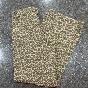 Pink Lily Tan Leopard Print Pants